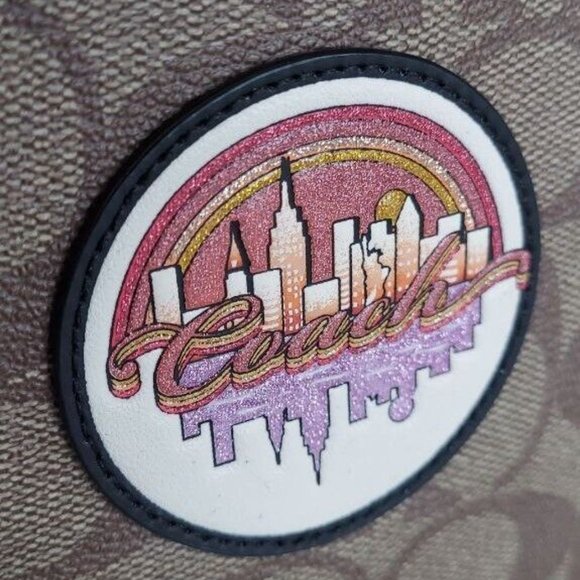 Coach Brown Crossbody Bag with Patches - Picture 9 of 10